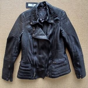 Bod & Christensen lamb leather Moto zip jacket